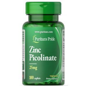 Picolinat de zinc, Puritan's Pride, 25 mg, 100 capsule