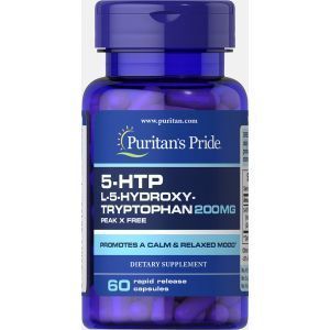 5-НТР, 5-HTP 200 mg (Griffonia Simplicifolia), Puritan's Pride, 200 мг, 60 капсул 