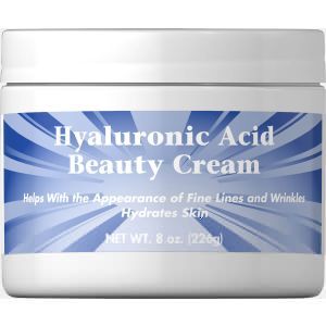 Крем с гиалуроновой кислотой, Hyaluronic Acid Beauty Cream, Puritan's Pride, 226 г
