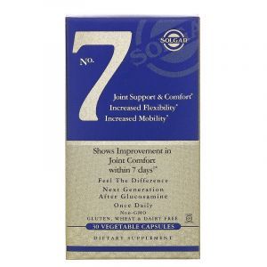 Укрепление суставов, No. 7, Joint Support & Comfort Solgar, 30 вегетарианских капсул
