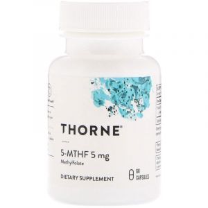 Метафолин, 5-MTHF, Thorne Research, 5 мг, 60 капсул (Default)