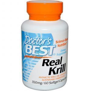 Ulei de Krill, Krill real, Doctor's Best, 350 mg, 60 de capsule