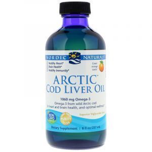 Рыбий жир из печени трески, Arctic Cod Liver Oil, Nordic Naturals, апельсин, арктический, 237 мл (Default)