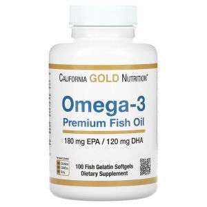 Рыбий жир премиум, Omega-3, Fish Oil, California Gold Nutrition, 100 капсул