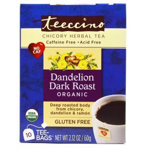 Травяной чай из цикория, Chicory Herbal Tea, Teeccino, 10 пакетов, 60 г