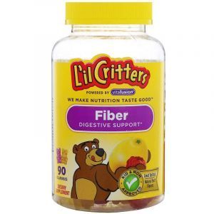 Клетчатка для детей, поддержка пищеварения, Fiber Digestive Support, L'il Critters, фруктовый вкус, 90 жевательных таблеток