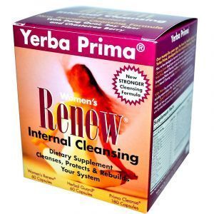 Полное очищение организма для женщин, Renew Internal Cleansing, Yerba Prima, программа из 3-х частей 
