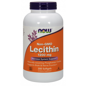 Лецитин, Lecithin, Now Foods, 1200 мг, 200 капсул