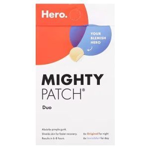 Пластырь от прыщей, Mighty Patch Duo, Hero Cosmetics, 6 оригинальных + 6 невидимых, 12 штук