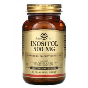 Инозитол, Inositol, Solgar, 500 мг, 100 вегетарианских капсул

