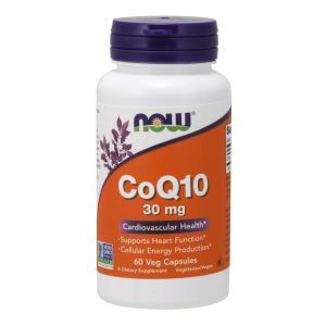Коэнзим Q10 (CoQ10), Now Foods, 30 мг, 60 капсул