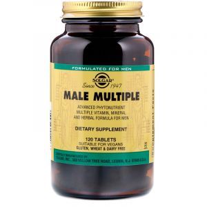 Витамины для мужчин, Male Multiple, Solgar, 120 таблеток