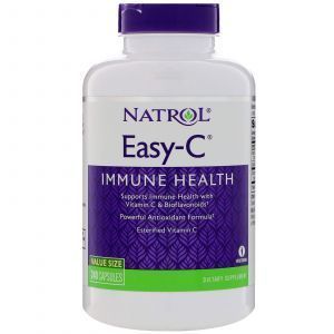 Витамин С (аскорбиновая кислота), Easy-C, Natrol, 500 мг, 240 капс.