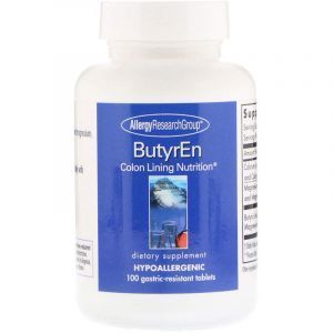 Масляная кислота (бутират кальция и магния), ButyrEn, Allergy Research Group, 100 желудочно-резистентных таблеток (Default)