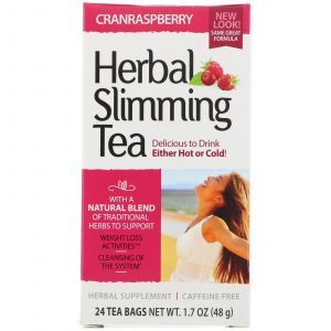 Чай для похудения (клюква, малина), Herbal Slimming Tea, 21st Century, без кофеина, 24 пак., (45 г) (Default)