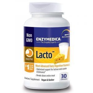 Пищеварительные ферменты, Лакто, Lacto, Enzymedica, 30 капсул (Default)