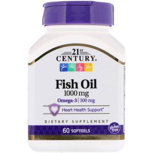 Рыбий жир, Fish Oil, 21st Century, 1000 мг, 60 капсул (Default)