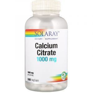 Цитрат кальция, Calcium Citrate, Solaray, 240 капсул