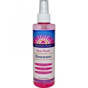 Розовая вода, Rosewater, Heritage Products, cпрей для тела, 240 мл 