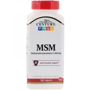 Метилсульфонилметан МСМ, MSM-1000, 21st Century, 1000 мг, 180 таб. (Default)