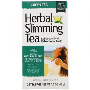 Зеленый чай для похудения, Herbal Slimming Tea, 21st Century, 24 пак., (45 г) (Default)