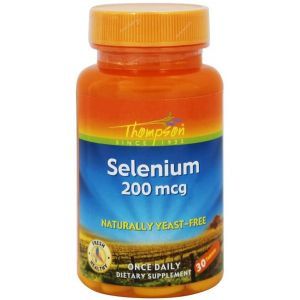 Селен без дрожжей, Selenium, Thompson, 200 мкг, 30 таблеток