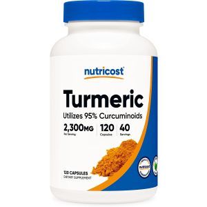 Куркумин с биоперином, Turmeric, 95% куркуминоидов, Nutricost, 2300 мг, 120 капсул