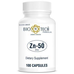 Цинк, Zn-50, Bio-Tech, 50 мг, 100 капсул