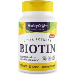 Биотин, Biotin, Healthy Origins, 10,000 мкг, 60 капсул