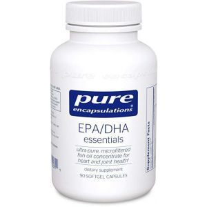 Основные ЭПК/ДГК, EPA/DHA essentials, Pure Encapsulations, ультрачистый, молекулярно-дистиллированный концентрат рыбьего жира, 90 капсул