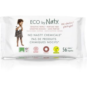 Детские влажные салфетки, Unscented Wipes, Eco by Naty, органические, без запаха, 56 шт
