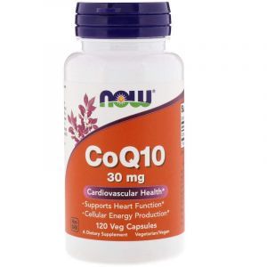 Коэнзим Q10, CoQ10, Now Foods, 30 мг, 120 капсул