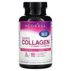 Коллаген + витамин С и биотин, Super Collagen, NeoCell, 180 таблеток