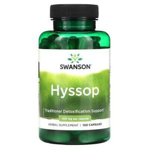 Иссоп, Hyssop, Swanson, 450 мг, 100 капсул