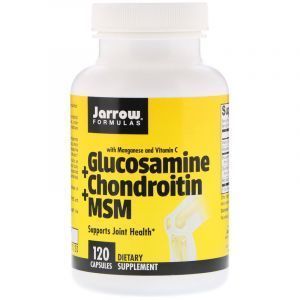 Глюкозамин Хондроитин и метилсульфонилметана, Glucosamine + Chondroitin + MSM, Jarrow Formulas, 120 кап. (Default)