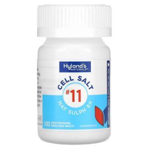 Клеточная соль №11, Cell Salt #11, Nat Sulph 6X, Hyland's, 100 быстрорастворимых таблеток