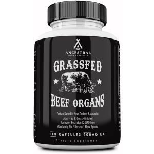 Говяжьи органы, Grass Fed Beef Organ Supplement, Ancestral Supplements, поддержка всего тела, 500 мг, 180 капсул