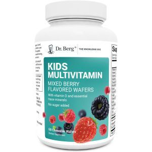 Мультивитамины для детей, жевательные, Kids Chewable Multivitamins, Dr. Berg, ягодный микс, без сахара, 60 жевательных таблеток
