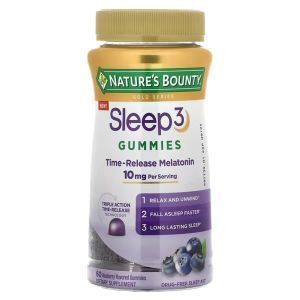 Формула для сна, Sleep 3 Gummies, Nature's Bounty, со вкусом черники, 10 мг, 60 жевательных конфет (5 мг на одну конфету)