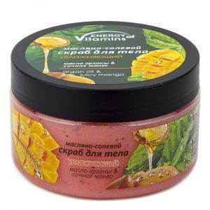 Масляно-солевой скраб для тела увлажняющий "Масло арганы и сочное манго", Energy of Vitamins, 250 мл