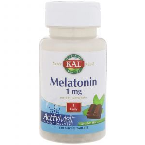Мелатонин, Melatonin Lozenge, KAL, 1 мг, 120 таб.