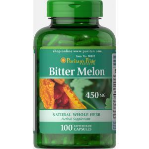 Горькая дыня, Bitter Melon, Puritan's Pride, 450 мг, 100 капсул
