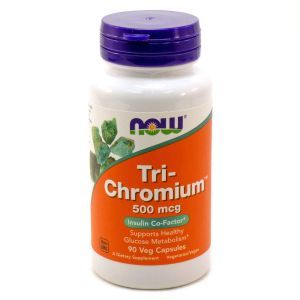 Хром, Tri-Chromium, Now Foods, 500 мкг, 90 вегетарианских капсул