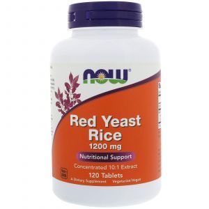 Красный дрожжевой рис, Red Yeast Rice, Now Foods, 1200 мг, 120 табле