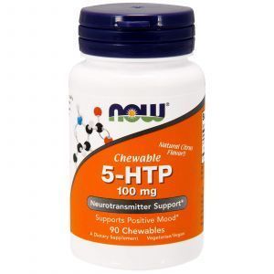 5-HTP (5-гидрокситриптофан) c цитрусовым вкусом, Now Foods, 100 мг, 90 жевательных табл