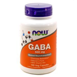 Гамма-аминомасляная кислота с витамином В-6 (GABA), Now Foods, 500 мг, 100 вегетарианских капсул