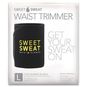 Пояс для похудения, Sweet Sweat Waist Trimmer Belt, Sports Research, размер S, цвет черный и розовый, 1 шт
