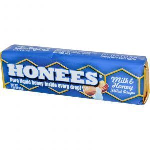 Леденцы мед, молоко, Milk & Honey Filled Drops, Honees, 42 г.