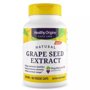 Экстракт виноградных косточек (Grape Seed Extract), Healthy Origins, 300 мг, 60 кап.