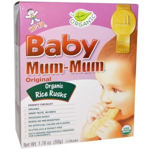 Рисовое детское печенье, оригинальное, Baby Mum-Mum, Hot Kid, 50 г